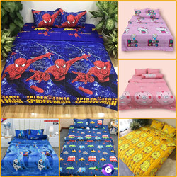 Bộ 5 món chăn ga gối cotton poly mẫu hoạt hình luôn được các bé yêu thích