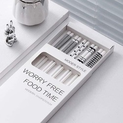 Hộp 5 đôi đũa sứ cao cấp, Đũa gốm sứ Nhật Bản cao cấp, Đũa gốm sứ Ceramic phong cách Nhật Bản cao cấp