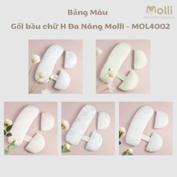 Gối bầu chữ H kèm gối phụ MOLLI cao cấp - phân phối Sendo - jankids