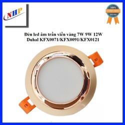 Đèn led âm trần viền vàng 7W 9W 12W Duhal KFX0071/KFX0091/KFX0121