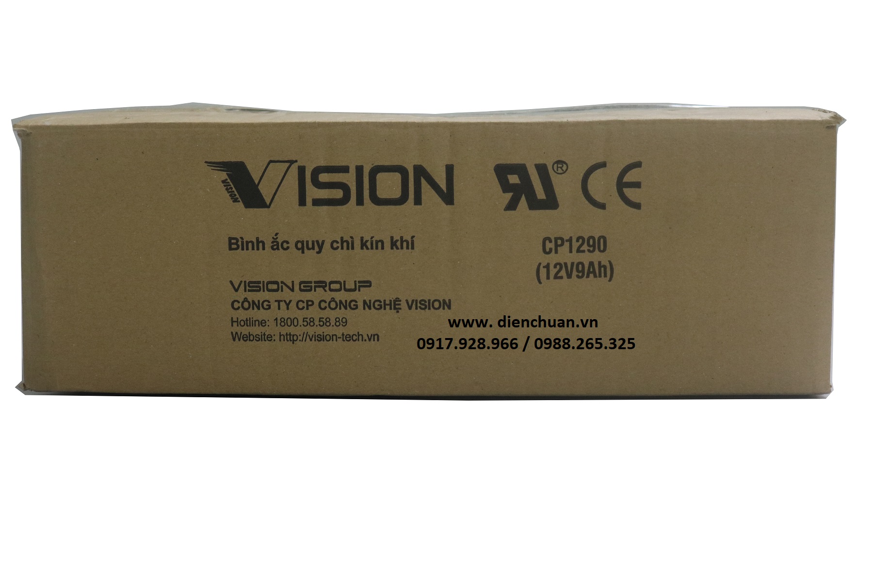 Ắc quy Vision 12V-9Ah CP1290 (Mã SP: CP1290)
