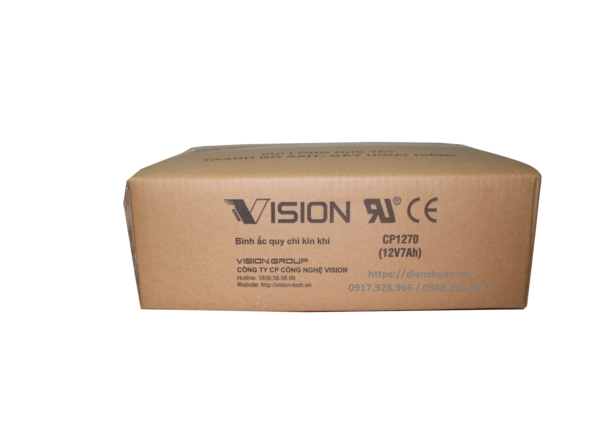 Ắc quy Vision 12V 7Ah CP1270 (Mã SP: CP1270)