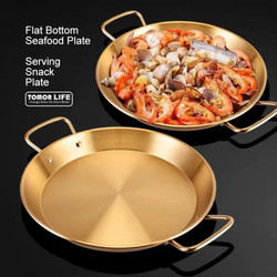 Chảo Paella hải sản bằng thép không gỉ 26cm