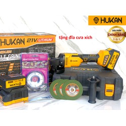 Máy mài pin Hukan AG8300BL động cơ không chổi than sử dụng pin 4,0 ah điều chỉnh tốc độ tăng đĩa cắt và đĩa cưa xích