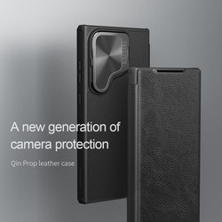 Bao da SamSung Galaxy S24 Ultra chính hãng Nillkin QIN bảo vệ Camera