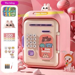 Đồ chơi két đựng tiền mini thông minh có khóa có nhạc an toàn vui nhộn