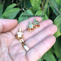 Quan vòi Nắp chụp chân van kim loại bằng đồng kèm mở ti van siết chặt đầu vòi xe hơi, xe máy, ô tô