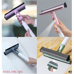 Cây Lau Kính Kèm Bình Xịt Có Gạt Nước Cây Lau Kiếng Lau Sàn Thông Minh Tiện Lợi