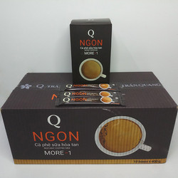 Thùng cà phê sữa Ngon Trần Quang 10 hộp giấy 400g