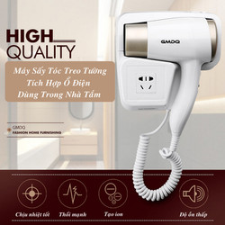 Máy Sấy Tóc Treo Tường Phòng Tắm Phòng Ngủ Tích Hợp Ổ Cắm điện EMDQ Công Nghệ Đức ️Hanrui Offical️