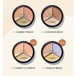 Che Khuyết Điểm The Saem Cover Perfecttion Triple Pot Concealer (4 màu)
