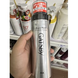 Bọt Mềm Tạo Kiểu Và Giữ Nếp Tóc Nam Gatsby Super Hard Styling Foam 185g