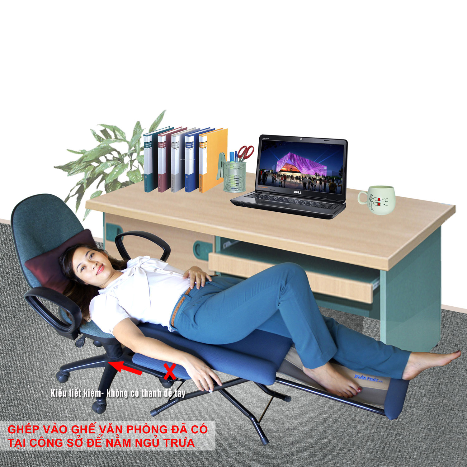 GHẾ NGỦ VĂN PHÒNG - Mã GN02 - Đỏ đun (Mã SP: Mã GN02 Đỏ đun)