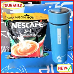 [Mẫu Mới] Nescafe Bịch Xanh 46 gói x 17g (Tặng bình cao cấp)  - Ca phe rang xay hoa tan - cafe sữa đá - ca phe sua da  - ca phe 3in1 - café 3in1 - ca phe hoa tan - café pha san- nescafe bich xanh - nesxanh46 - trueme truemilk truemenews SendoTrueMe