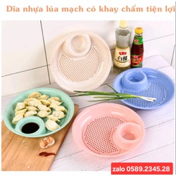 Khay Đựng Thức Ăn, Đĩa Đựng Thức Ăn Có Khay Đựng Nước Chấm