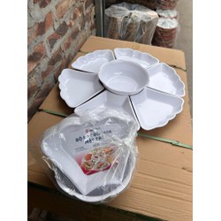 Bộ bát đĩa 7 món hoa mặt trời 6836 hàng VN chất lượng cao Việt Nhật ( ảnh thật)