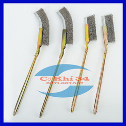 Bàn chải đánh gỉ sợi thép, đồng cán sắt loại cong - thẳng có BC dự phòng thay thế tiện dụng