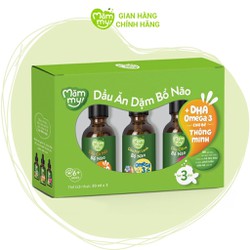 Hộp 3 bộ dầu cá hồi,hạt lanh, oliu của Mămmy 6m+
