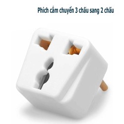 Phích Cắm chuyển đổi 3 chấu sang 2 chấu cao cấp , tiện lợi , an toàn , dễ sử dụng