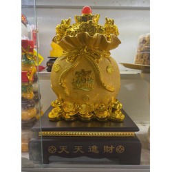 Hũ tiền vàng phong thuỷ cao 36 cm mầu đỏ hay vàng