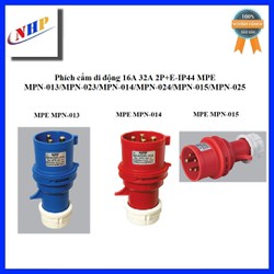 Phích cắm di động 16A 2P+E-IP44 MPE MPN-013/MPN-023/MPN-014/MPN-024/MPN-015/MPN-025