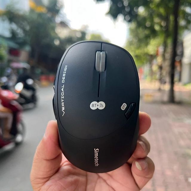 Chuột Wireless kiêm bluetooth Simetech V7300B cho iPhone, iPad, smartphone, máy tính, tivi... (Mã SP: Chuột bluetooth Simetech V7300B)