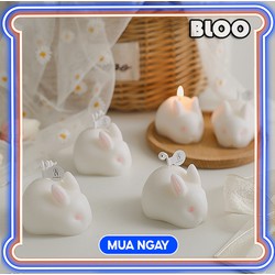 Nến Thơm Thư Giãn Không Khói Hình Thỏ Trắng Trang Trí Phòng Cưới, Lễ Cưới, Sinh Nhật