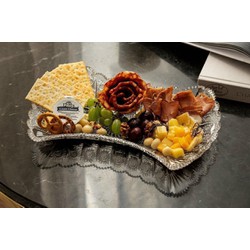 Đĩa eo pha lê mài Bohemia 30cm