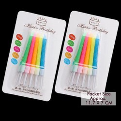 Nến xoắn cầu vòng sinh nhật 10 cây/vỉ