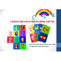 Bộ Thảm Xốp Cho Bé Gồm chữ Cái và số thứ tự (30cm x 30cm x 1cm) và thảm hình con vật , trái cây phương tiện xe