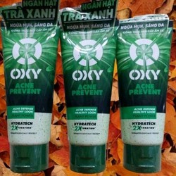 sữa rửa mặt nam oxy acne prevent 100g từ ngàn hạt trà xanh giảm mụn dưỡng ẩm sáng da
