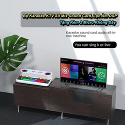 Bộ Karaoke KTV All Mix Sound Card, Lọc Âm DSP Tặng Kèm 2 Micro Không Dây - Dominate The Market
