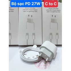 Bộ sạc nhanh PD 27W chân cắm C to C dây dù rất bền, Hàng cao cấp sạc rất nhanh vào pin