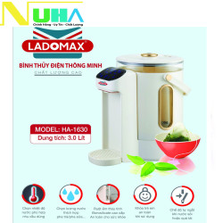 Bình thủy điện thông minh điều chỉnh nhiệt độ Ladomax HA1630, dung tích 3L, chế độ Đun Sôi Khử Clo, Bảo hành 12 tháng