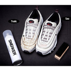 Bình xịt vệ sinh giày Sneaker 300ml bọt tuyết, chai làm sạch giầy cao cấp, lọ dung dịch giặt khô không cần dùng nước