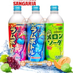 [1 CHAI LẺ] Nước Ngọt Soda SANGARIA Chai Nhôm 500ml - Nhật Bản
