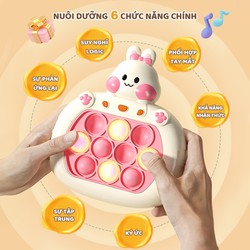 Đồ Chơi Pop it Thế Hệ Mới, Pop It Điện Tử Máy Chơi Game Giải Trí Bấm Nút Theo Đèn Nhạc Với Nhiều Level