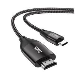 Cáp chuyển Type-C sang HDMI tivi cho các dòng điện thoại và máy tính hình ảnh 4K Hoco UA16 dây dù 2 mét