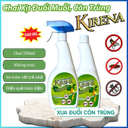 Chai Xịt Thảo Mộc Đuổi Muỗi, Côn Trùng KIRENA 500ml Thân Thiện Người Dùng - Xua Đuổi Muỗi, Gián, Ruồi