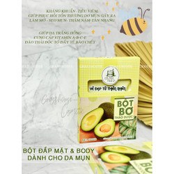 Mặt nạ đắp mặt BỘT BƠ THẢO DƯỢC 100% thiên nhiên từ Bột Cối Nhà Ri chống lão hóa