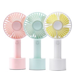 Quạt cầm tay 4 cánh có đế cao cấp màu ngẫu nhiên