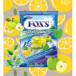 Kẹo Trái Cây Bạc Hà (Xanh) Fox's Fuit Mints Oval Candy (Gói 125g)
