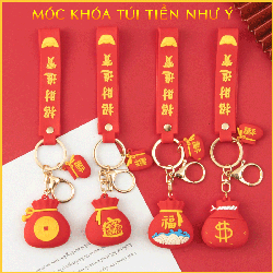 Móc Khoá Túi Tiền May Mắn Như Ý Nhiều Màu Sắc