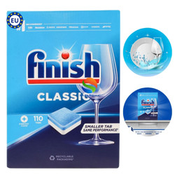 Viên rửa bát cao cấp Finish Classic 110 viên, chuyên dùng cho máy, nhập khẩu chính hãng