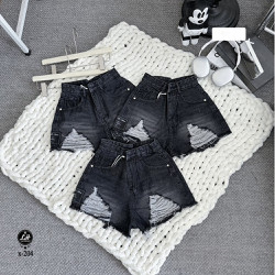 Quần short jean nữ 1 nút rách gối 2 bên cá tính Lê Huy Fashion MS x204