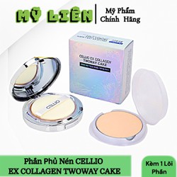 Phấn Phủ Nén CELLIO EX COLLAGEN TWOWAY CAKE SPF 30 - Kèm 1 Lõi Phấn