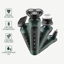 Máy Cạo Râu Đa Năng 4 Trong 1 - Cạo Râu, Tỉa Lông Mũi, Tông Đơ, Rửa Mặt