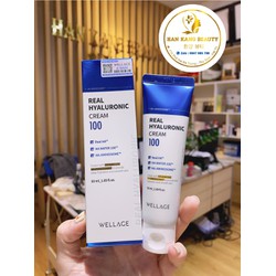 Kem Dưỡng ẩm, Làm Dịu Da Wellage Real HYALURONIC 100 Cream 50ml (XANH DƯƠNG)