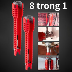 Cờ lê đa năng 8 trong 1 cờ lê tắm sửa vòi nước bồn rửa cao ống cờ lê