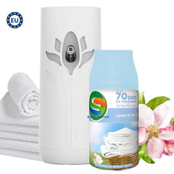 Máy xịt tinh dầu tự động Air.Wick 250ml Linen in the air - hương hoa táo, thơm phòng, hỗ trợ khử mùi